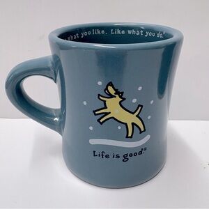 Life is Good Do What You Like Dog Blue Coffee Mug Cup